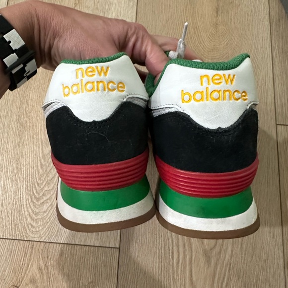 New Balance Men's 574 Rugged Red Blue Sneakers - Picture 5 of 6